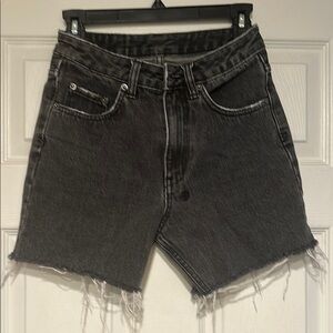 Ksubi Black Denim Cutoff Shorts